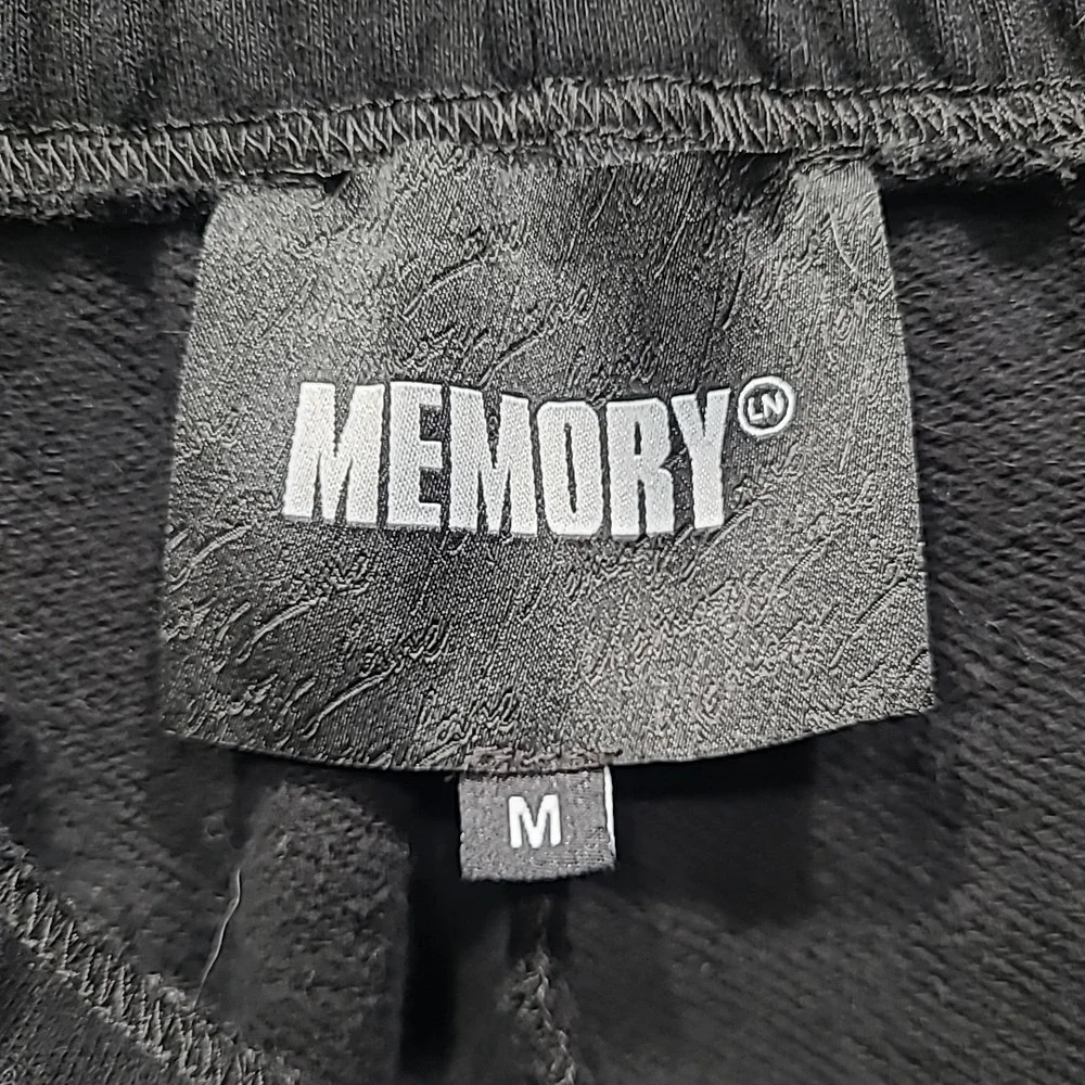 Memory Lane LA Sweatpants Men Medium Black Cotton Streetwear Logo Joggers